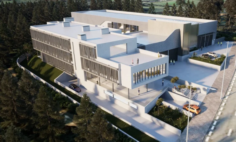 Render del complejo de servicios municipales de Sanxenxo, proyecto de Cereijo Ingenieros